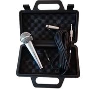 TronicXL Prime Microphone Dynamique pour la Connexion Audio argent chant rap studio présentateur Dynamic Mic Mikro avec 5m Câble XLR de 6.35 mm 3,5mm valise