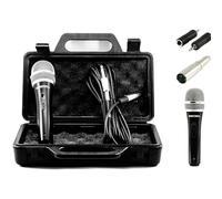 TronicXL Prime Microphone Dynamique pour la Connexion Audio Chant Rap Studio présentateur Dynamic Mic Mikro avec 5m Câble XLR de 6.35 3,5mm mm Valise Noir Kit Set