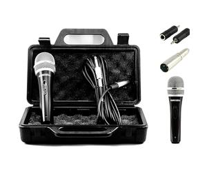 TronicXL Prime Microphone Dynamique pour la Connexion Audio Chant Rap Studio présentateur Dynamic Mic Mikro avec 5m Câble XLR de 6.35 3,5mm mm Valise Noir Kit Set