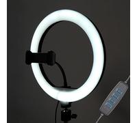 TronicXL RingLight Grand anneau lumineux sans trépied avec support pour téléphone portable et trépied 1/4" pour appareil photo en streaming vidéo compatible avec Apple iPhone