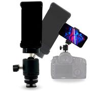 TronicXL Support de smartphone avec rotule pour griffe de flash pour appareil photo - Compatible avec iPhone - Support de téléphone portable - Adaptateur ColdShoe - Support pour chaussure froide et