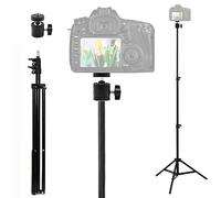 TronicXL Trépied 210 cm + rotule 360° I Trépied pour appareil photo, caméra d'action, webcam, support trépied 1/4" de haut 2,1 m