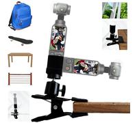 TronicXL Trépied à pince compatible avec OSMO Pocket 1, 2, 3, pour plateau de table, sac à dos, fenêtre, adaptateur pour caméra d'action DJI Pocket Osmo