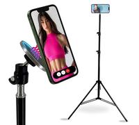 TronicXL Trépied pour téléphone portable de 210 cm avec aimant I Compatible avec Apple Magsafe iPhone Samsung Smartphone Trépied d'appareil photo Support de téléphone portable 2 m Tête sphérique