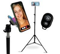 TronicXL Trépied pour téléphone portable de 210 cm avec support magnétique et retardateur I Compatible avec Apple Magsafe iPhone Samsung Smartphone Trépied appareil photo Support de téléphone portable