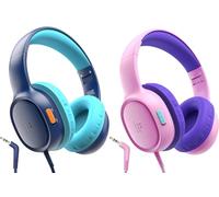 Tronsmart KH01 2Pcs Casque Enfant, Casque Audio Enfant Filaire, Volume Sûr 85/94 dB, Haut-Parleurs De 40 Mm, Son Clair Et Doux, Prise Jack 3,5 mm avec Cordon, pour l'Apprentissage Et Le Divertissement