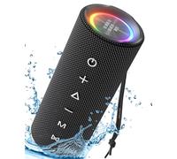 Tronsmart Mirtune C2 Enceinte Bluetooth Portable, Haut-Parleur Bluetooth 5.3 sans Fil avec Lumière LED, 360° Basses Puissantes, Étanche IPX7, Autonomie de 24h, Contrôle Via l'application pour Fête