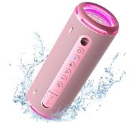 Tronsmart T7 Lite Enceinte Bluetooth Portable 24W, Bluetooth 5.3 sans Fil avec Lumière LED, Étanche IPX7, Autonomie de 24h, Contrôle Via l'application pour Fête-Rosa (Pink)