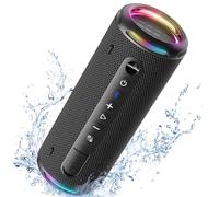 Tronsmart T7 Lite Enceinte Bluetooth Portable 24W, Haut-Parleur Bluetooth 5.3 sans Fil avec Lumière LED, Basses Puissantes, Étanche IPX7, Autonomie de 24h, Contrôle Via l'application pour Fête black
