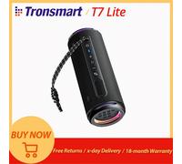 Tronsmart T7 Lite Haut-parleur Bluetooth portable avec basses améliorées, autonomie 24 heures, contrôle par application, pour le camping noir
