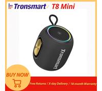 Tronsmart T8 Mini haut-parleur Bluetooth haut-parleur Portable avec micro intégré audio 360 degrés 20H Playtime APP contrôle pour l'extérieur Rouge