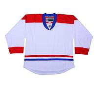 TronX Vêtements de jeu DJ300 - Maillot de hockey sur glace senior (DE/NL/SE/PL, alphanumérique, S, régulier, régulier, Montréal Canadiens - Blanc), Montréal Canadiens Blanc