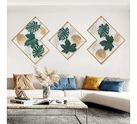 TROONZ 3pcs 3D de Style Moderne Décoration Set, Murale en Métal Art de Art Mural en Métal Simple et Moderne Décoration Murale pour étude/Salon/Chambre/oeuvre d'art, 170 * 71cm