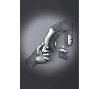 TROONZ Love Heart Effet 3D Wall Art, Toile de Sculpture Abstraite en Métal, Décoration Murale de Peinture Moderne, Love Heart Grey Art Wall-A6||50 * 70cm