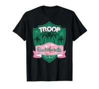 Troop Bachelorette Wedding Party Favors Fun Pink & Green, années 80 T-Shirt