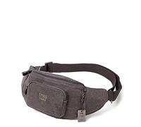 Troop London TRP0244 Sac banane - Noir - Gris anthracite, 20x15x6cm