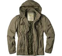 TROOPER M65 Airborne Vintage Veste Parka Homme Veste d'hiver Veste de Combat U.S Extérieur Veste S-5XL - Olive, M