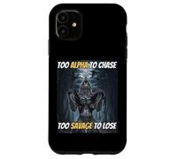 Trop Alpha pour chasser trop Sauvage pour Perdre Un mème Amusant Alpha Wolf Coque pour iPhone 11