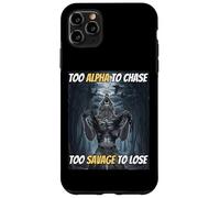 Trop Alpha pour chasser trop Sauvage pour Perdre Un mème Amusant Alpha Wolf Coque pour iPhone 11 Pro Max