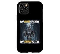 Trop Alpha pour chasser trop Sauvage pour Perdre Un mème Amusant Alpha Wolf Coque pour iPhone 11 Pro