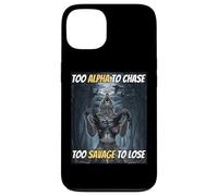 Trop Alpha pour chasser trop Sauvage pour Perdre Un mème Amusant Alpha Wolf Coque pour iPhone 13