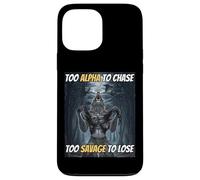 Trop Alpha pour chasser trop Sauvage pour Perdre Un mème Amusant Alpha Wolf Coque pour iPhone 13 Pro Max