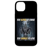 Trop Alpha pour chasser trop Sauvage pour Perdre Un mème Amusant Alpha Wolf Coque pour iPhone 14 Plus
