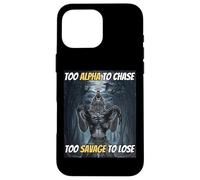 Trop Alpha pour chasser trop Sauvage pour Perdre Un mème Amusant Alpha Wolf Coque pour iPhone 16 Pro Max