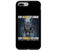 Trop Alpha pour chasser trop Sauvage pour Perdre Un mème Amusant Alpha Wolf Coque pour iPhone 7 Plus/8 Plus