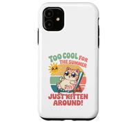 Trop Cool pour l'été, il Suffit de Chaton Autour d'un Mignon Chat Kawaii Coque pour iPhone 11