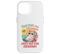 Trop Cool pour l'été, il Suffit de Chaton Autour d'un Mignon Chat Kawaii Coque pour iPhone 14