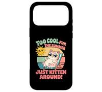Trop Cool pour l'été, il Suffit de Chaton Autour d'un Mignon Chat Kawaii Coque pour iPhone 17 Pro Max