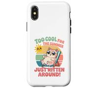 Trop Cool pour l'été, il Suffit de Chaton Autour d'un Mignon Chat Kawaii Coque pour iPhone X/XS