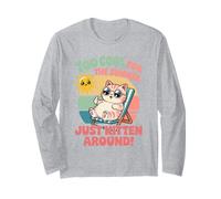 Trop Cool pour l'été, il Suffit de Chaton Autour d'un Mignon Chat Kawaii Manche Longue