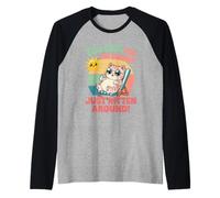 Trop Cool pour l'été, il Suffit de Chaton Autour d'un Mignon Chat Kawaii Manche Raglan