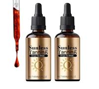 Trop De Bronzage Sans Soleil à Boire - Gouttes De Bronzage Potable - Boisson Orale - Aucun Soleil Nécessaire Pour Stimuler Naturellement La MéLanine Pour Le Visage Et Le Corps (2PCS)