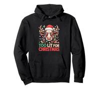 Trop éclairée pour Noël, drôle de Vache Sweat à Capuche