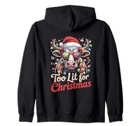 Trop éclairée pour Noël, drôle de Vache Sweat à Capuche