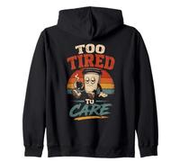 Trop Fatigué Café Rétro Vintage Amusant Graphique Sweat à Capuche