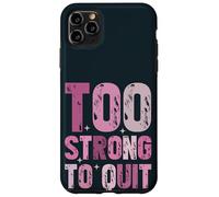 Trop Fort pour cesser de Fumer la Sensibilisation au Cancer du Sein Survivant Coque pour iPhone 11 Pro Max