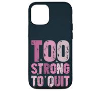 Trop Fort pour cesser de Fumer la Sensibilisation au Cancer du Sein Survivant Coque pour iPhone 12/12 Pro