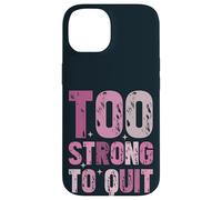 Trop Fort pour cesser de Fumer la Sensibilisation au Cancer du Sein Survivant Coque pour iPhone 14