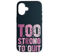 Trop Fort pour cesser de Fumer la Sensibilisation au Cancer du Sein Survivant Coque pour iPhone 16