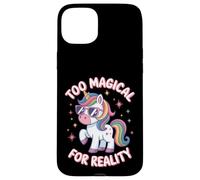 Trop magique pour la réalité drôle mignonne filles licorne Coque pour iPhone 15 Plus