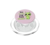 Trop Mignon pour Cette planète : enlèvement d'un ovni Extraterrestre, Science-Fiction Kawaii PopSockets PopGrip pour MagSafe