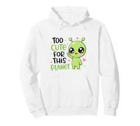 Trop Mignon pour Cette planète : enlèvement d'un ovni Extraterrestre, Science-Fiction Kawaii Sweat à Capuche