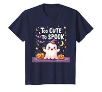 Trop Mignon pour effrayer Halloween, Un Divertissement fantomatique pour Enfants T-Shirt, Enfant, Bleu Marine, 6 Ans