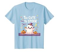 Trop Mignon pour effrayer Halloween, Un Divertissement fantomatique pour Enfants T-Shirt, Enfant, Bleu Céleste, 2 Ans