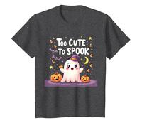 Trop Mignon pour effrayer Halloween, Un Divertissement fantomatique pour Enfants T-Shirt, Enfant, Chiné Foncé, 6 Ans