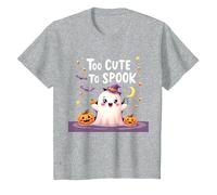 Trop Mignon pour effrayer Halloween, Un Divertissement fantomatique pour Enfants T-Shirt, Enfant, Gris Chiné, 10 Ans